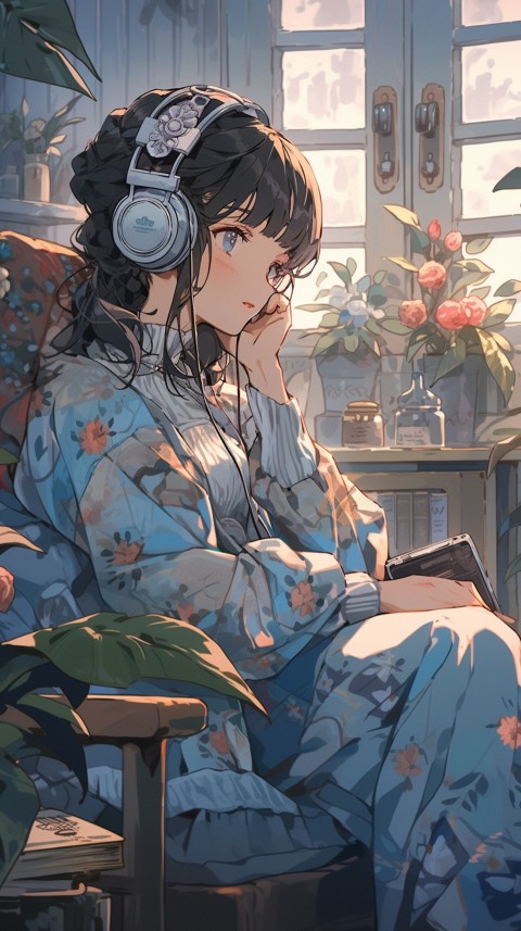 Girl Listening To Music At Home Room Aesthetic (430)