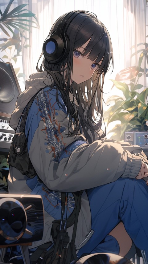 Girl Listening To Music At Home Room Aesthetic (455)