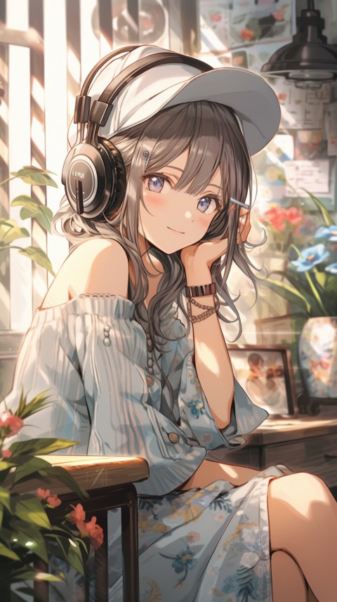 Girl Listening To Music At Home Room Aesthetic (473)