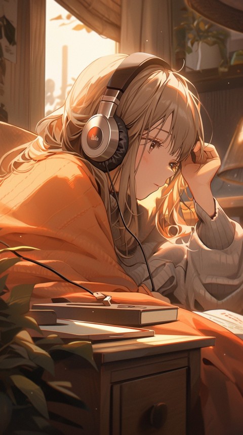 Girl Listening To Music At Home Room Aesthetic (482)