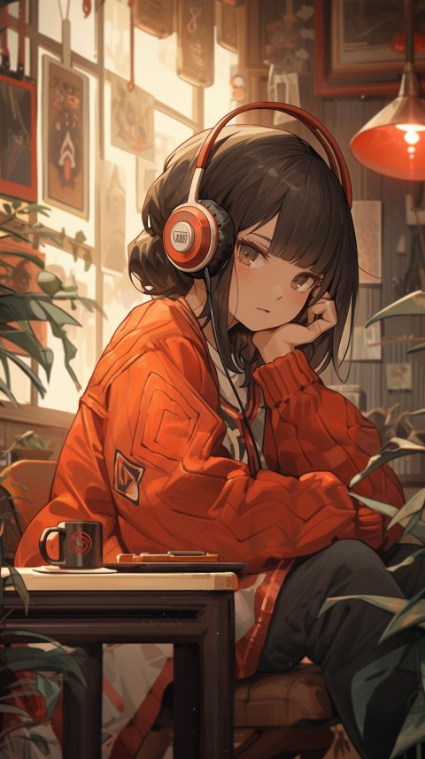 Girl Listening To Music At Home Room Aesthetic (489)