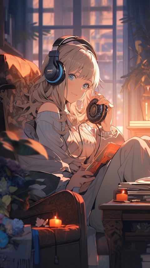 Girl Listening To Music At Home Room Aesthetic (477)