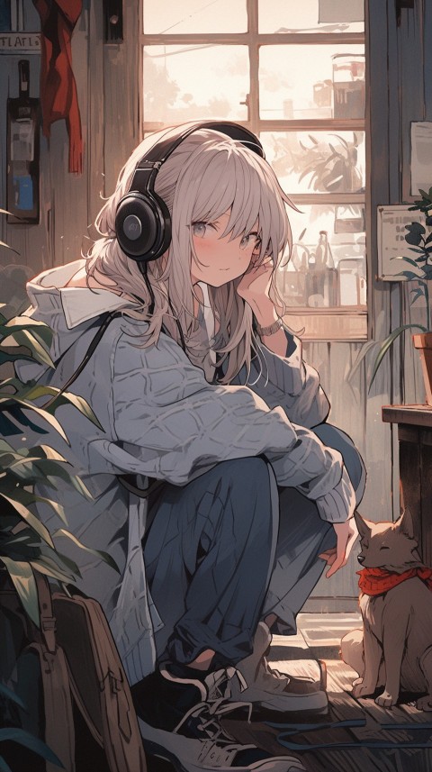 Girl Listening To Music At Home Room Aesthetic (471)