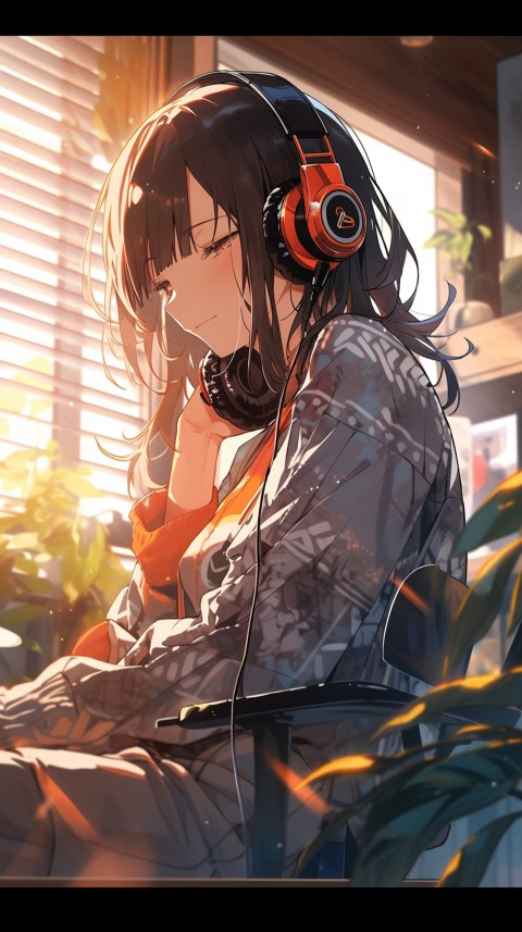 Girl Listening To Music At Home Room Aesthetic (532)