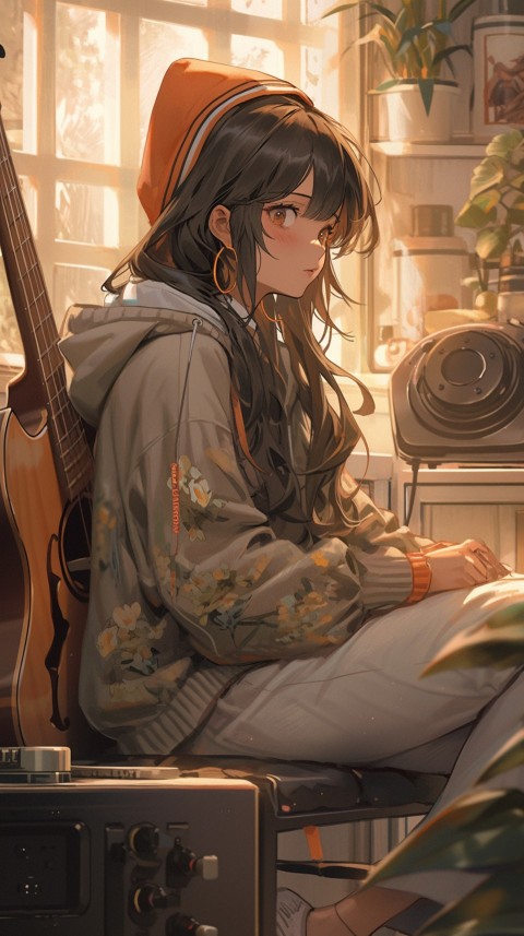 Girl Listening To Music At Home Room Aesthetic (524)