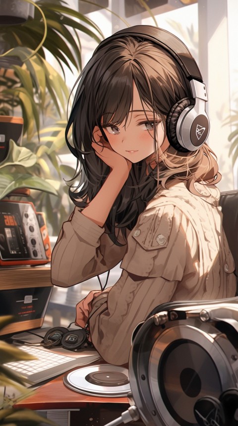 Girl Listening To Music At Home Room Aesthetic (523)