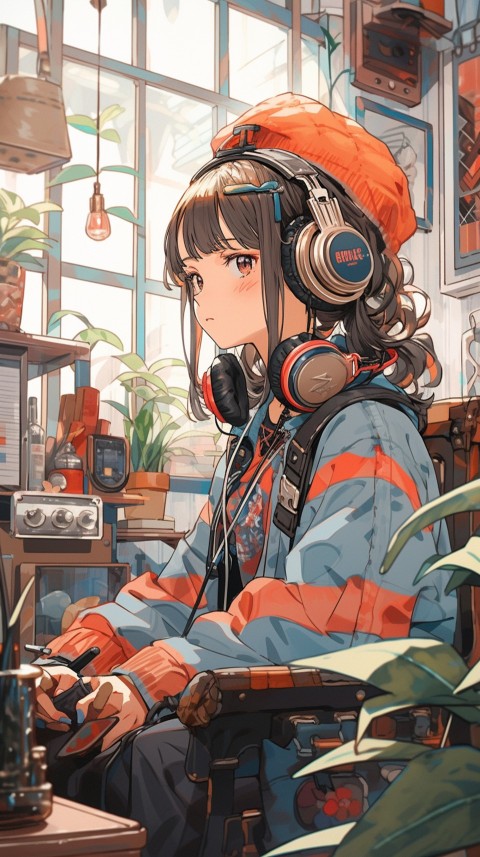 Girl Listening To Music At Home Room Aesthetic (519)