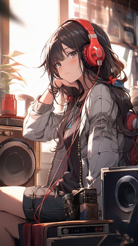 Girl Listening To Music At Home Room Aesthetic (520)
