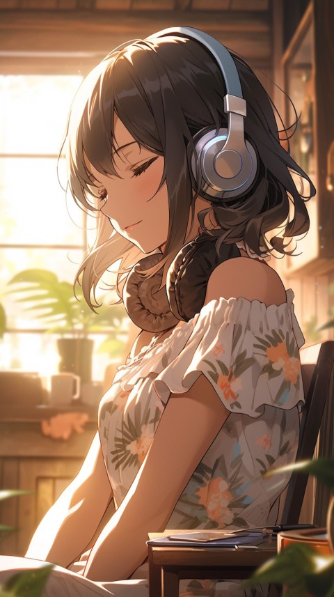 Girl Listening To Music At Home Room Aesthetic (546)