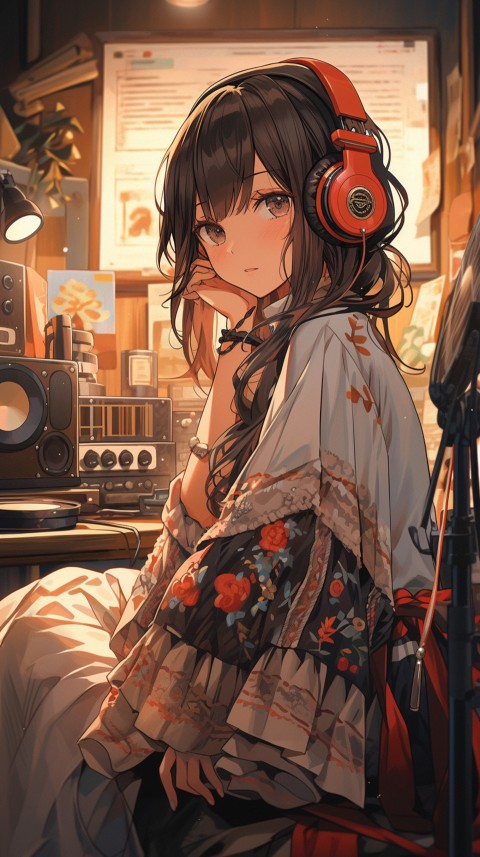 Girl Listening To Music At Home Room Aesthetic (543)