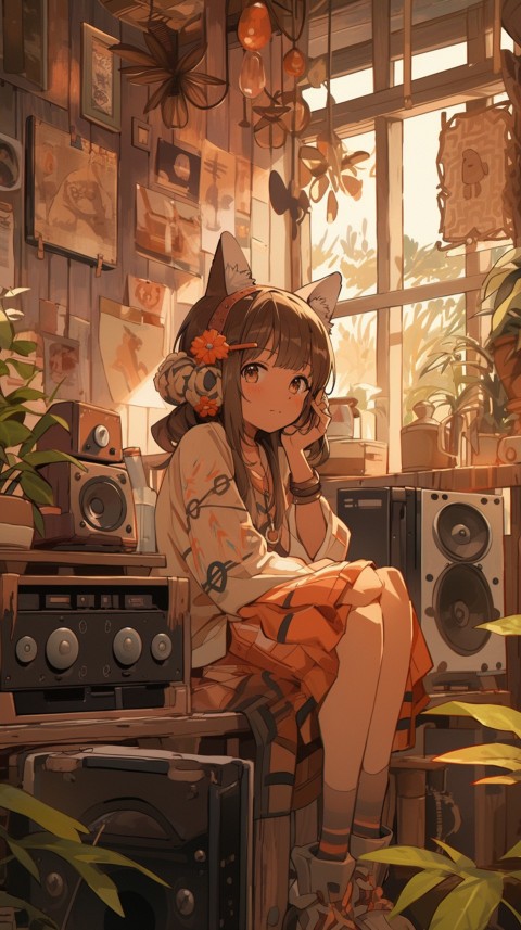 Girl Listening To Music At Home Room Aesthetic (579)