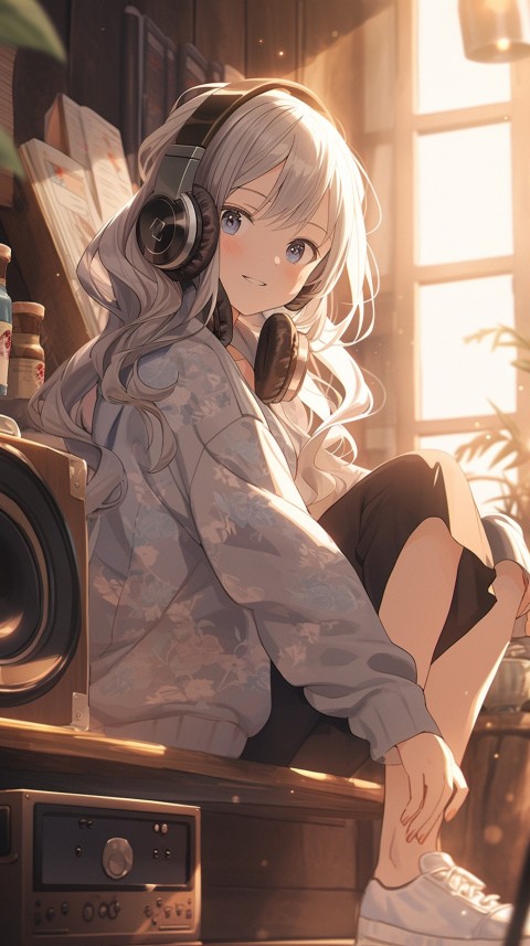 Girl Listening To Music At Home Room Aesthetic (562)
