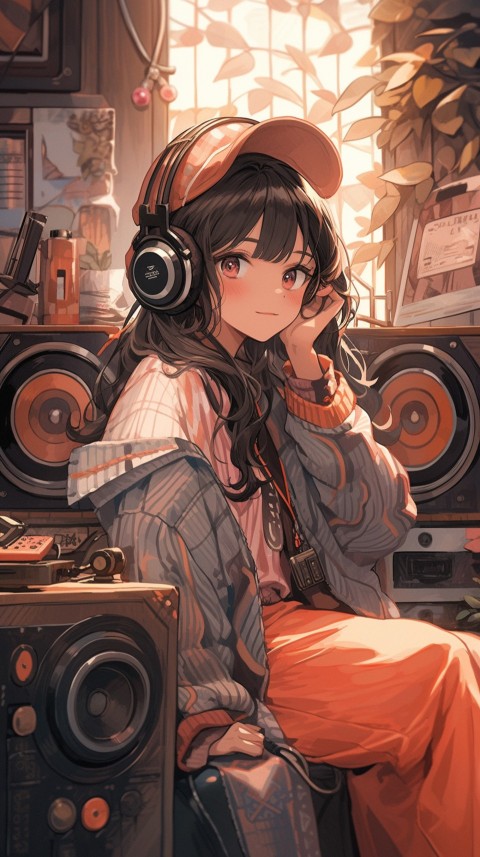 Girl Listening To Music At Home Room Aesthetic (578)