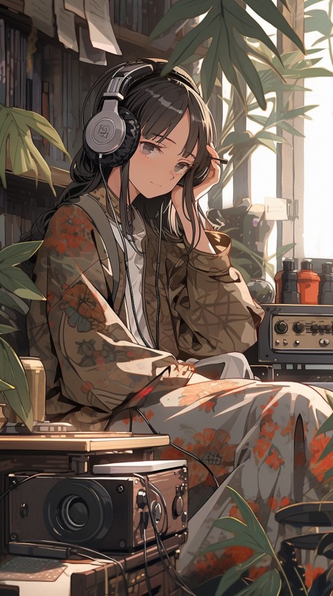 Girl Listening To Music At Home Room Aesthetic (566)