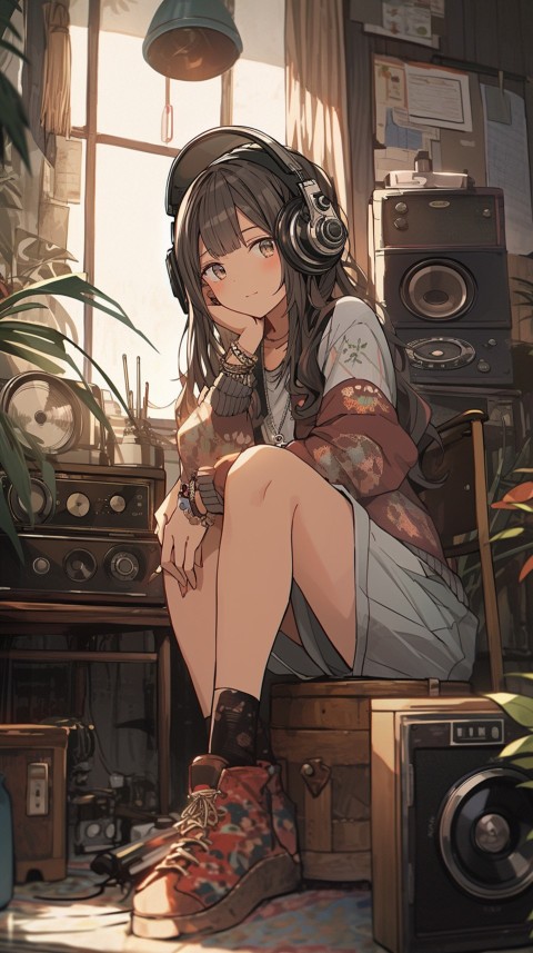 Girl Listening To Music At Home Room Aesthetic (572)