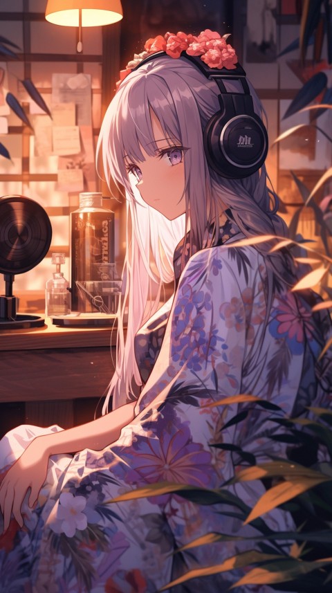 Girl Listening To Music At Home Room Aesthetic (577)
