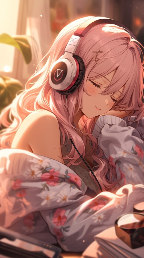 Girl Listening To Music At Home Room Aesthetic (628)