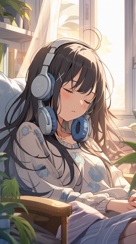 Girl Listening To Music At Home Room Aesthetic (644)