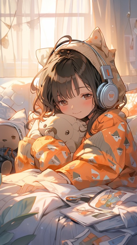 Girl Listening To Music At Home Room Aesthetic (639)