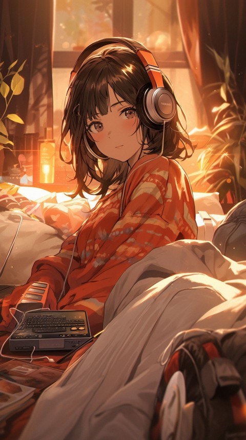 Girl Listening To Music At Home Room Aesthetic (618)