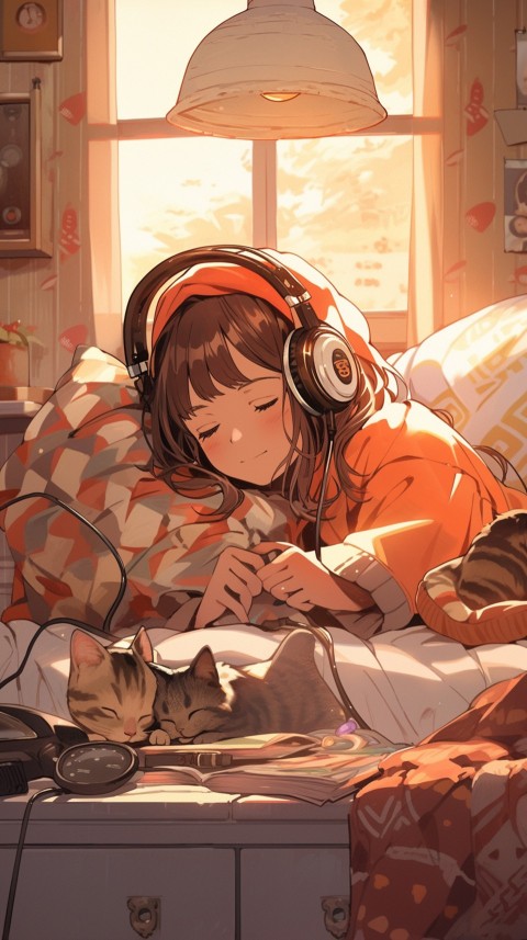 Girl Listening To Music At Home Room Aesthetic (657)