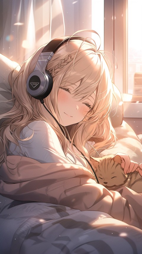 Girl Listening To Music At Home Room Aesthetic (651)