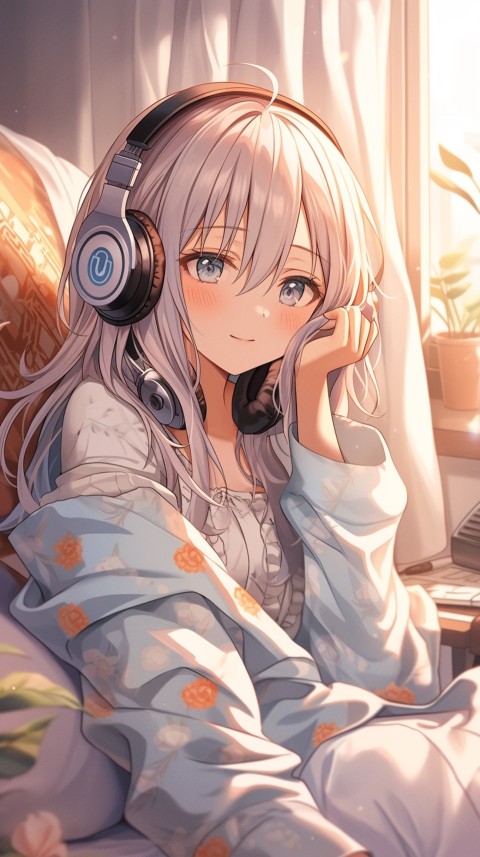 Girl Listening To Music At Home Room Aesthetic (684)