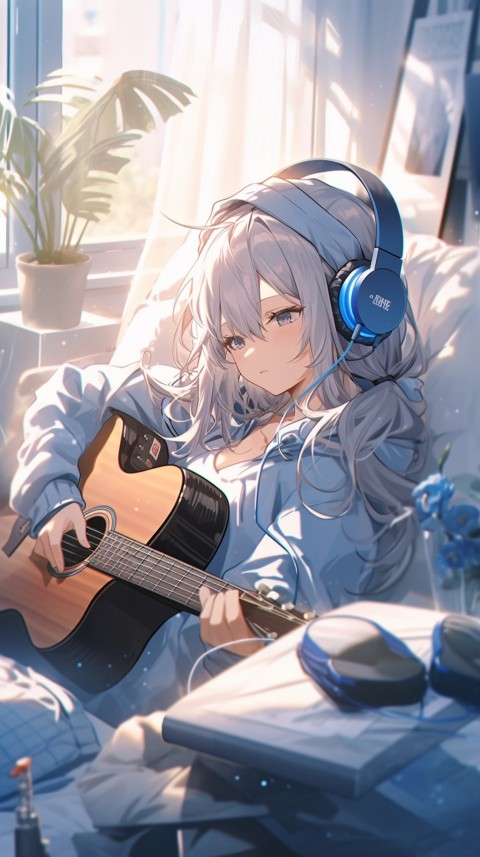 Girl Listening To Music At Home Room Aesthetic (672)
