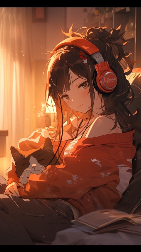 Girl Listening To Music At Home Room Aesthetic (695)