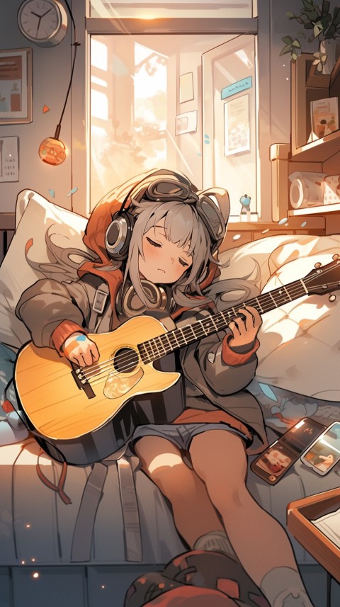 Girl Listening To Music At Home Room Aesthetic (670)