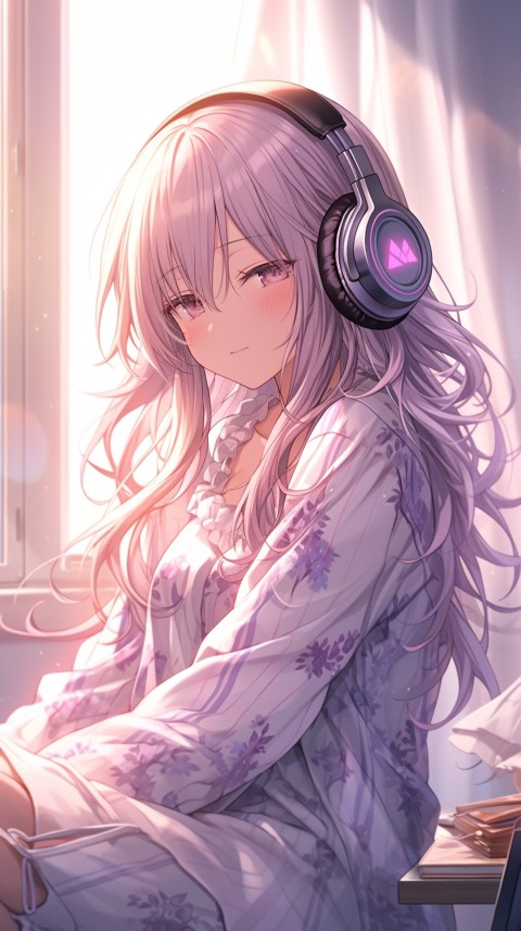 Girl Listening To Music At Home Room Aesthetic (721)