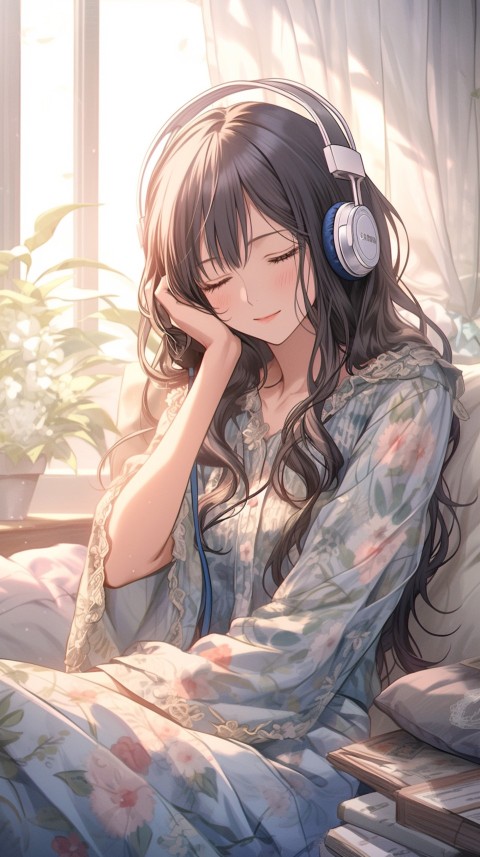 Girl Listening To Music At Home Room Aesthetic (740)