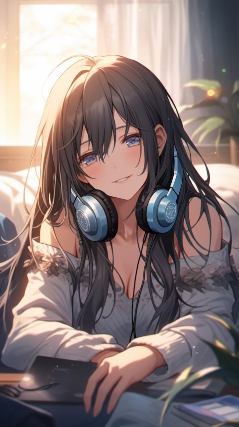 Girl Listening To Music At Home Room Aesthetic (741)
