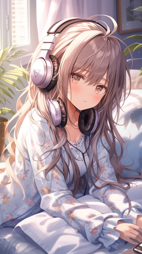 Girl Listening To Music At Home Room Aesthetic (755)