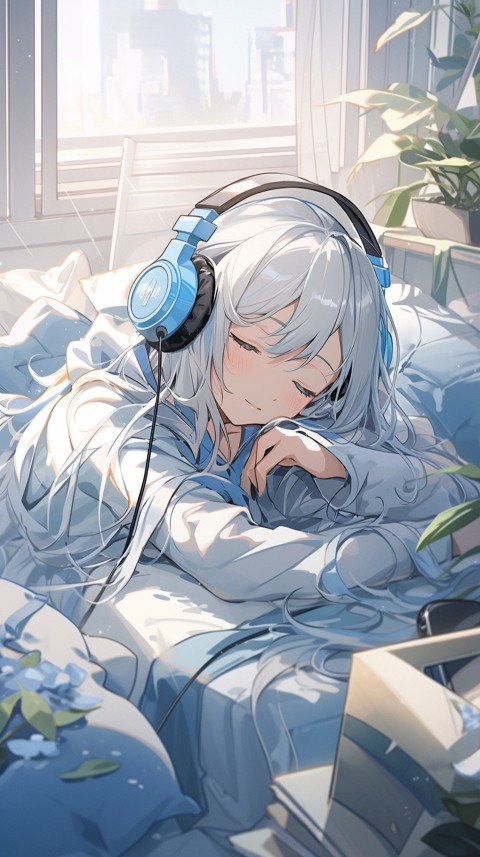 Girl Listening To Music At Home Room Aesthetic (753)