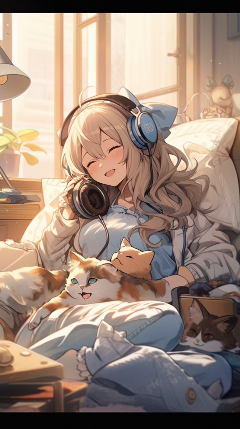 Girl Listening To Music At Home Room Aesthetic (798)