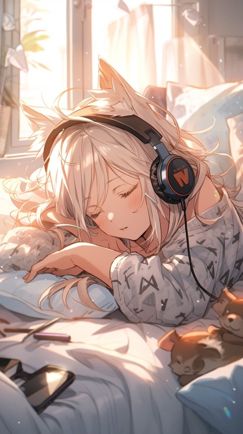 Girl Listening To Music At Home Room Aesthetic (781)