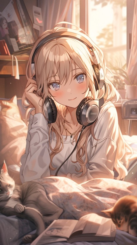 Girl Listening To Music At Home Room Aesthetic (762)