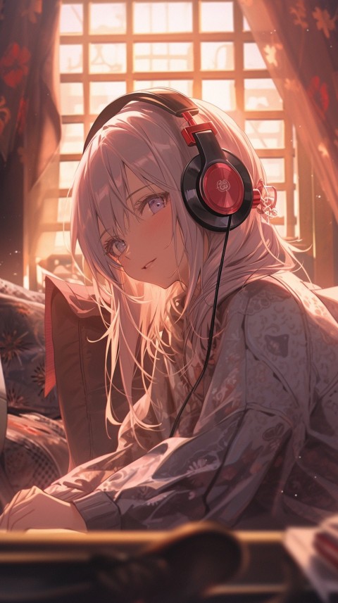 Girl Listening To Music At Home Room Aesthetic (758)