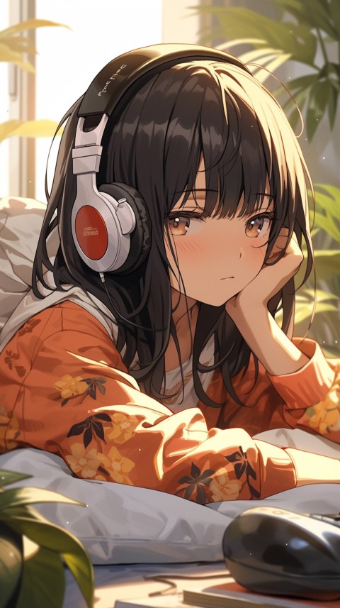 Girl Listening To Music At Home Room Aesthetic (837)