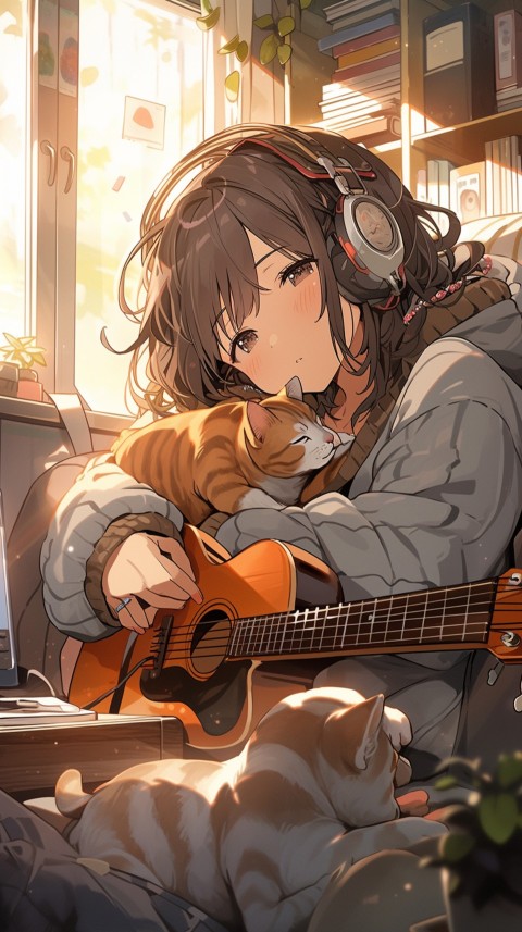 Girl Listening To Music At Home Room Aesthetic (819)