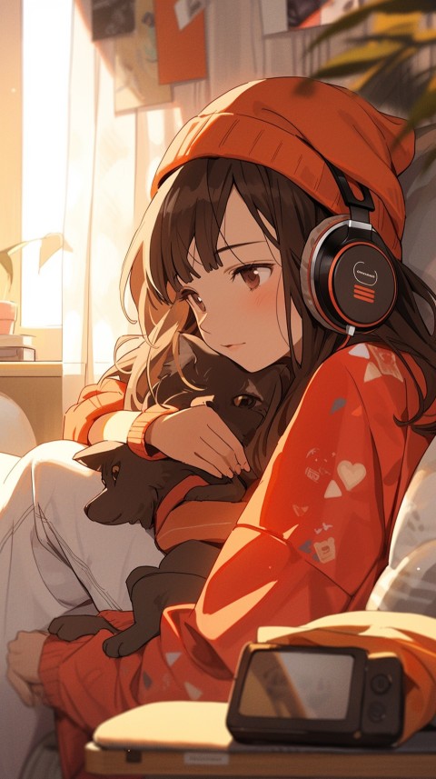 Girl Listening To Music At Home Room Aesthetic (845)