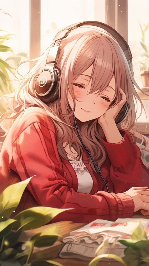 Girl Listening To Music At Home Room Aesthetic (838)