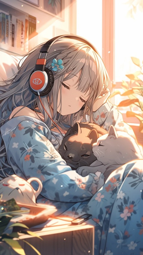 Girl Listening To Music At Home Room Aesthetic (821)