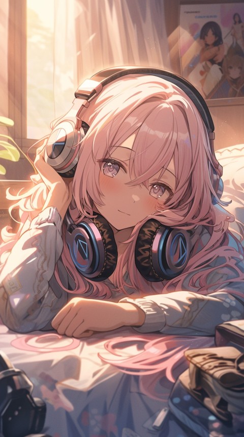 Girl Listening To Music At Home Room Aesthetic (841)