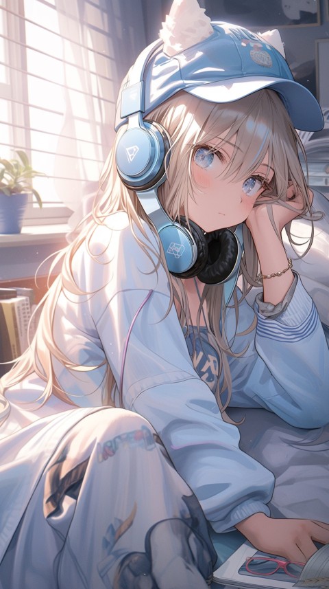 Girl Listening To Music At Home Room Aesthetic (825)