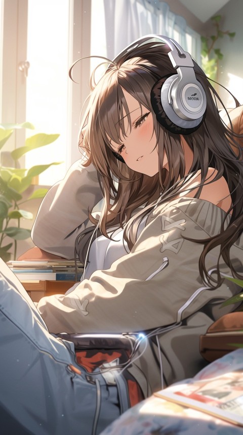 Girl Listening To Music At Home Room Aesthetic (861)