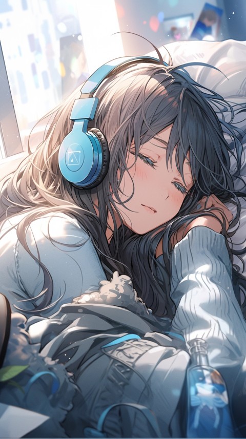 Girl Listening To Music At Home Room Aesthetic (862)