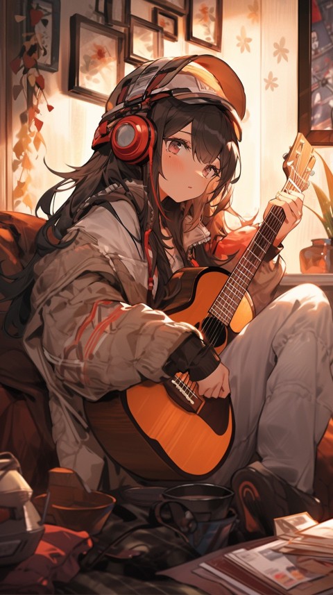 Girl Listening To Music At Home Room Aesthetic (863)