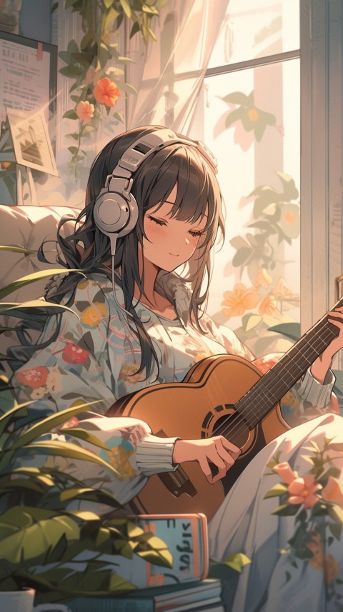 Girl Listening To Music At Home Room Aesthetic (892)